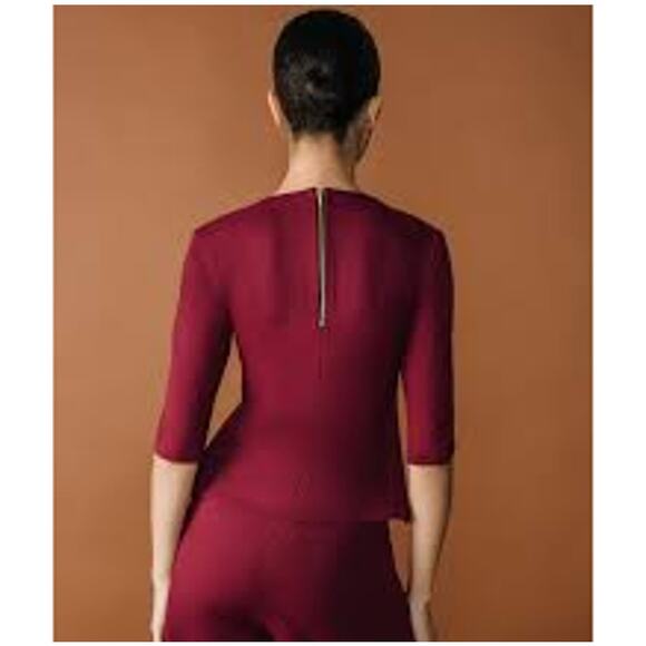 New ~ CHLOE KRISTYN  ~ Julia Ponte Half Sleeve Blouse Size S ~ FALL - Picture 3 of 8